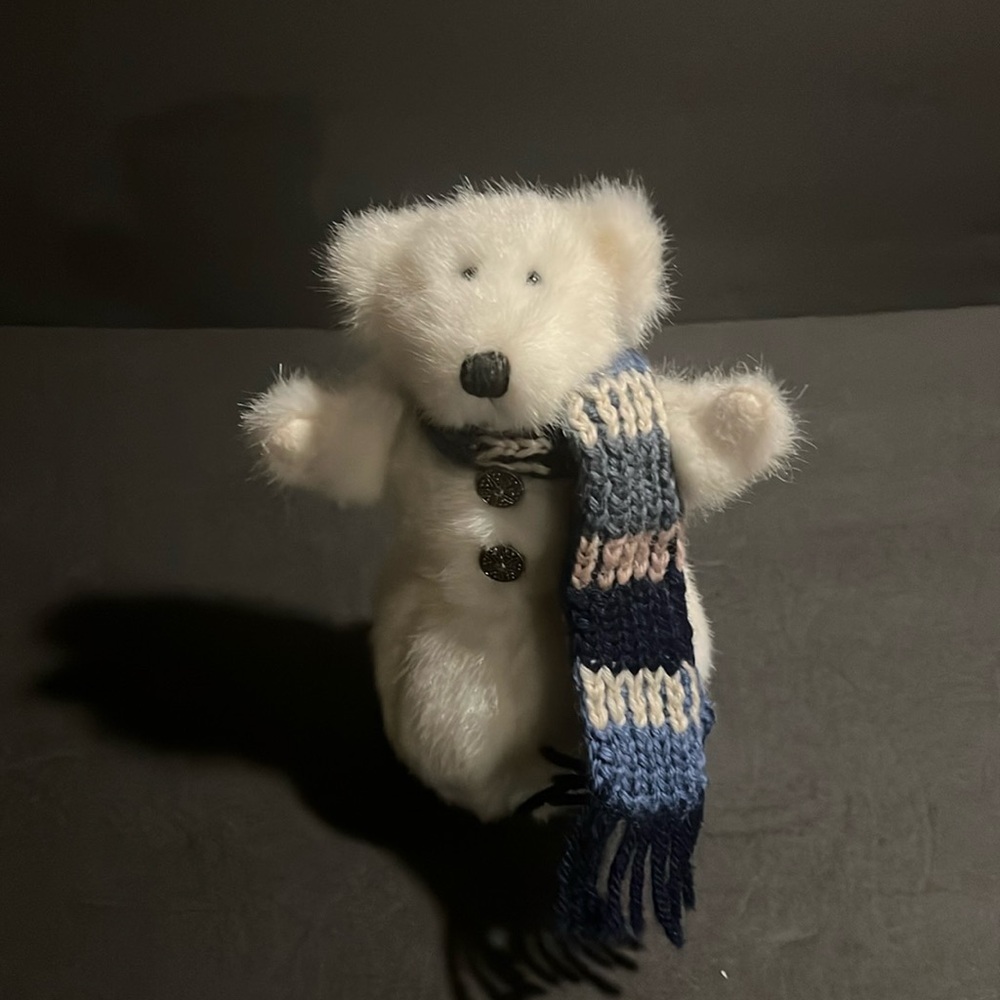 Boyds Bears Snowman Bear Jointed Teddy 7" Winter Christmas Snowberry